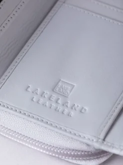Lakeland Leather Grey Medium Icon Stud Tab Purse