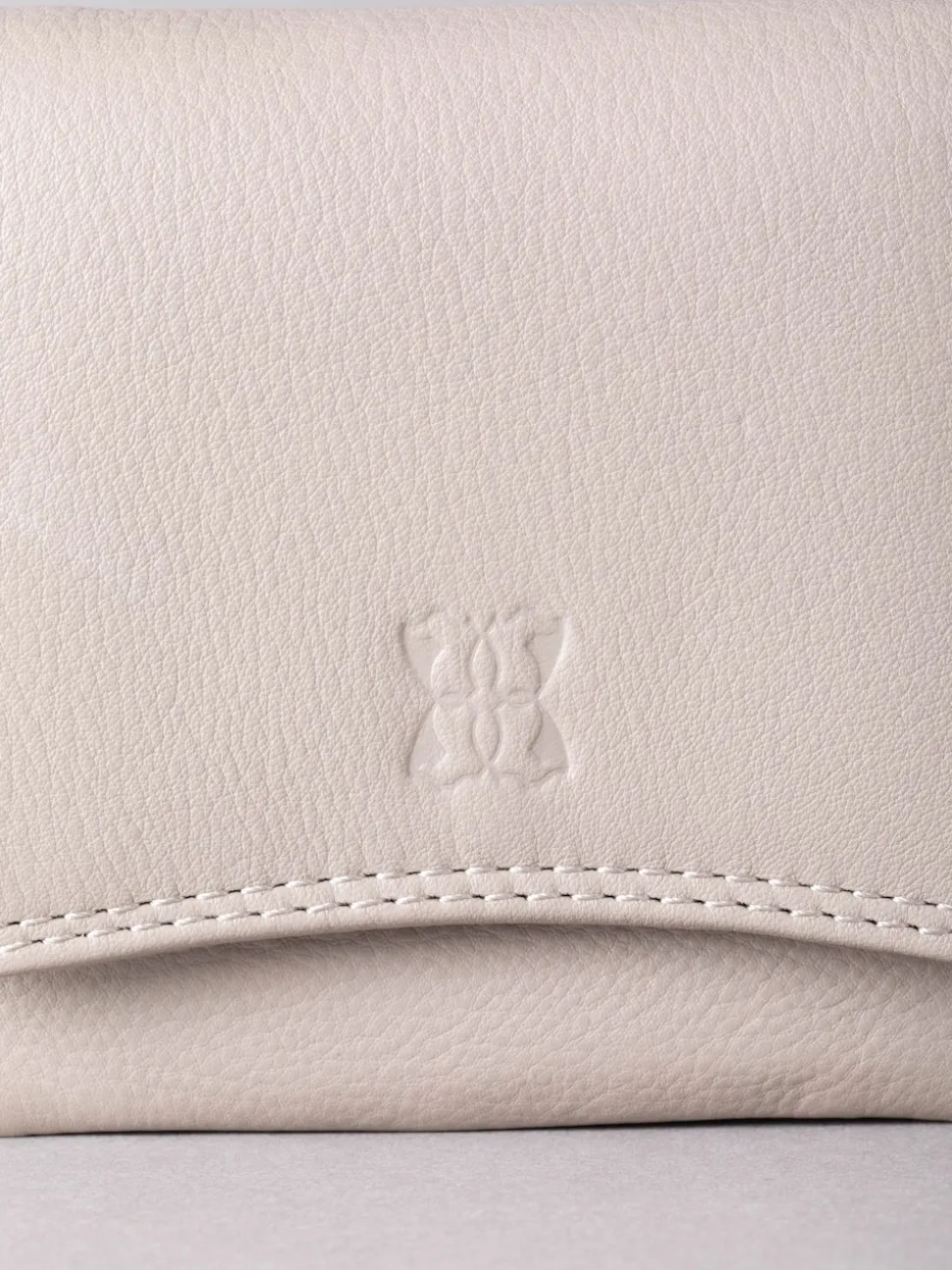 Lakeland Leather Grey Small Leather Flapover Purse