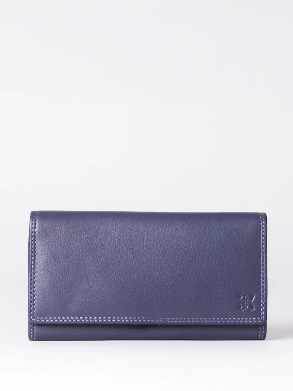 Lakeland Leather Light Purple Large Flapover Purse