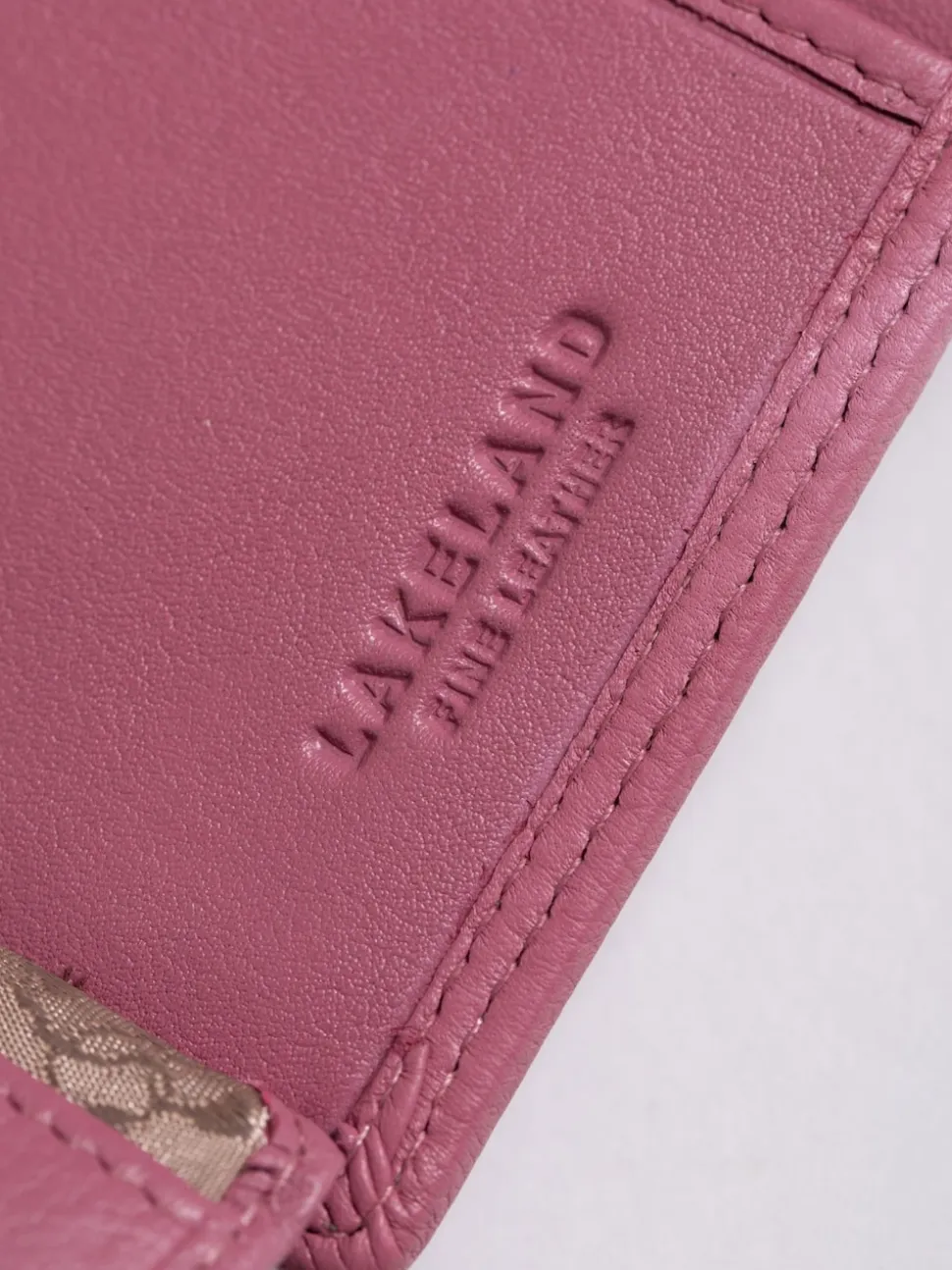 Lakeland Leather Mauve Pink Small Tab Purse
