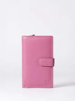 Lakeland Leather Mauve Pink Medium Tab Purse