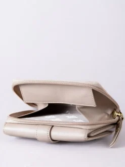 Lakeland Leather Natural Medium Icon Stud Tab Purse