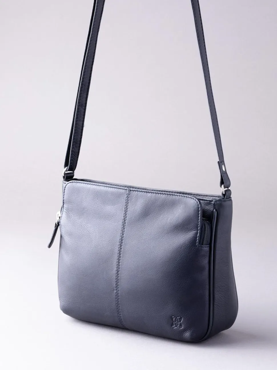 Lakeland Leather Navy Ambleside Cross-Body Bag