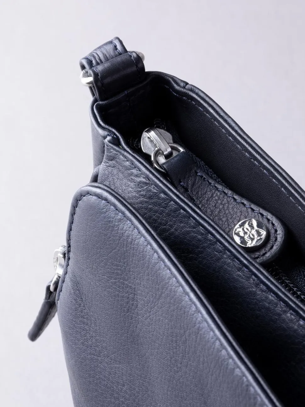 Lakeland Leather Navy Ambleside Cross-Body Bag