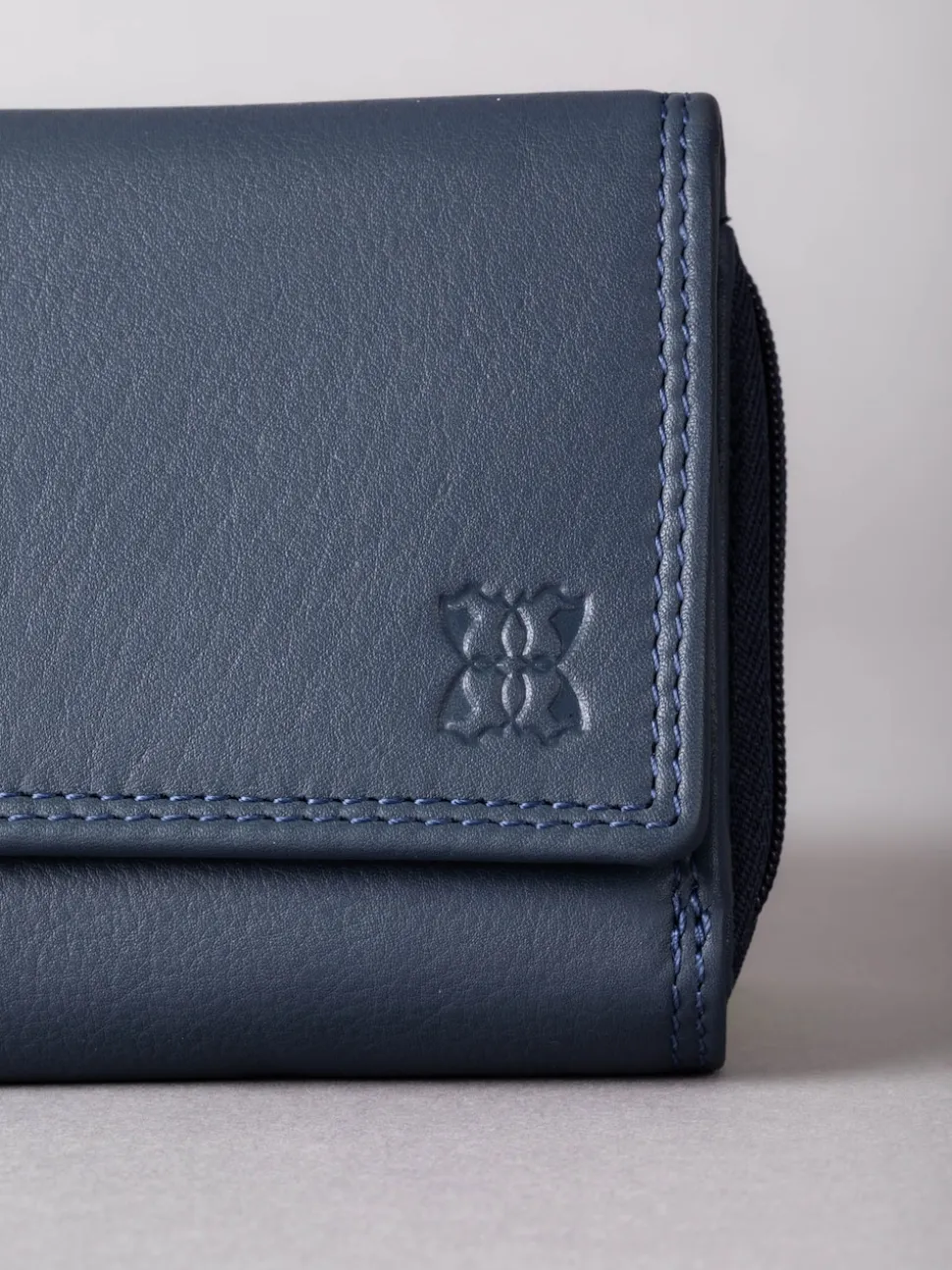 Lakeland Leather Navy Blue Small Purse