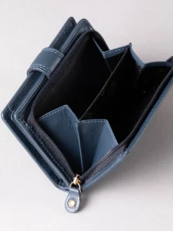 Lakeland Leather Navy Blue Small Tab Purse