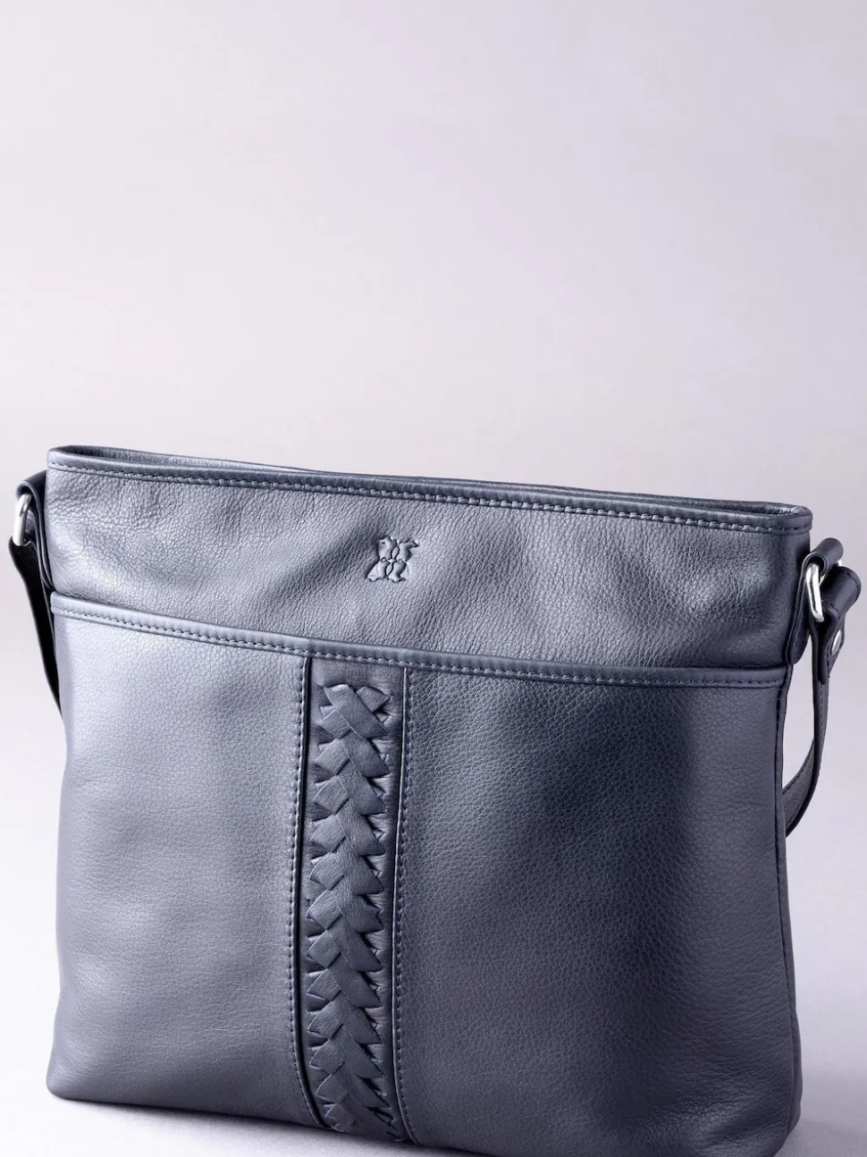 Lakeland Leather Navy Farlam Cross-Body Bag