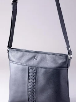 Lakeland Leather Navy Farlam Cross-Body Bag