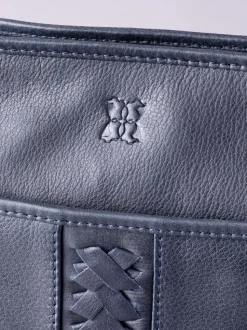 Lakeland Leather Navy Farlam Cross-Body Bag