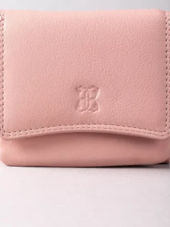 Lakeland Leather Pink Small Leather Flapover Purse