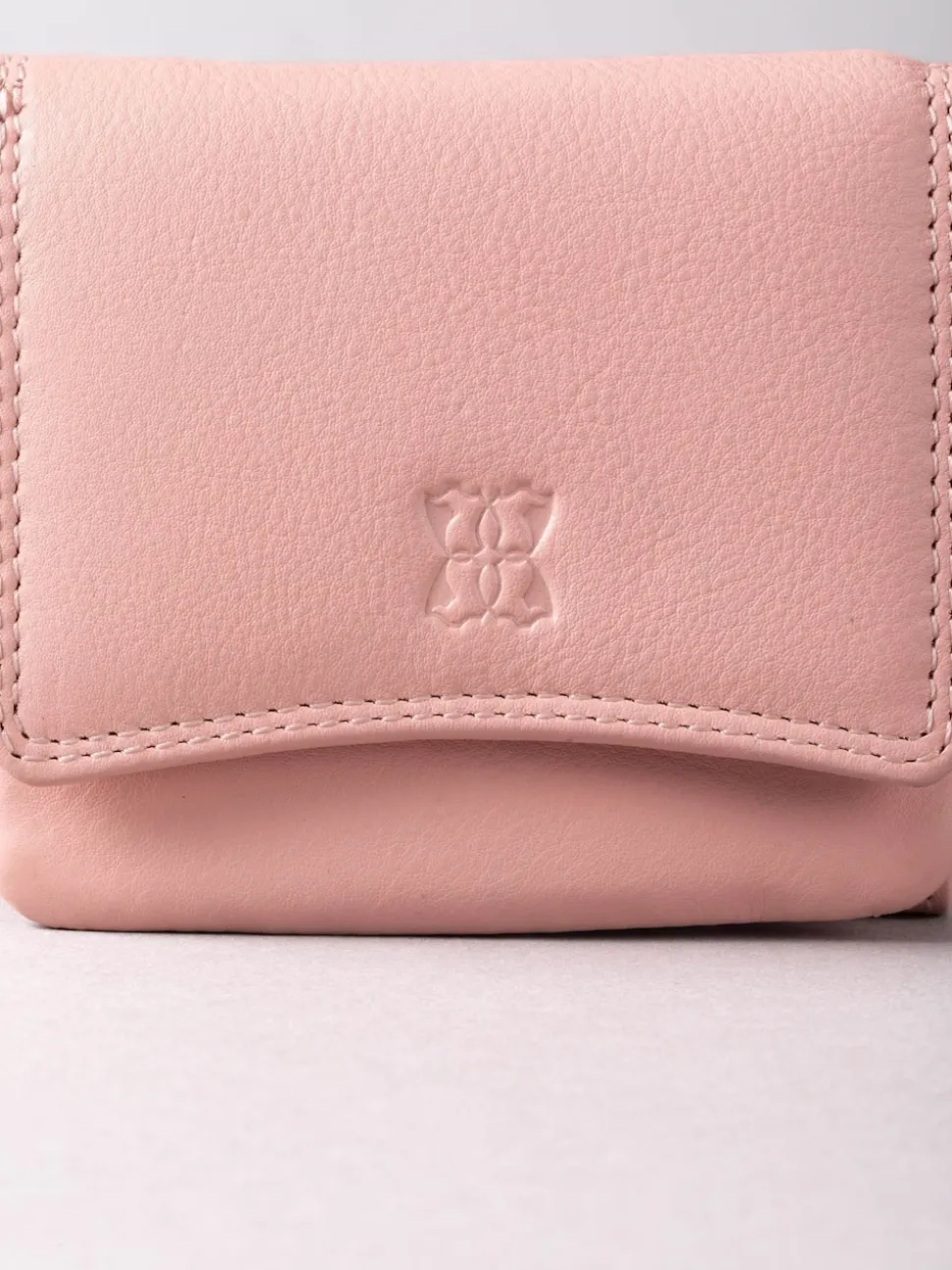 Lakeland Leather Pink Small Leather Flapover Purse