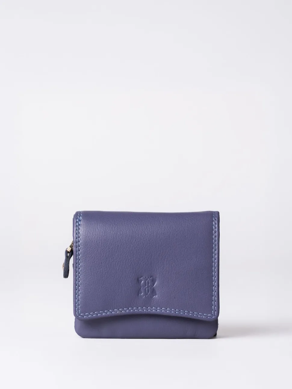 Lakeland Leather Purple Small Leather Flapover Purse