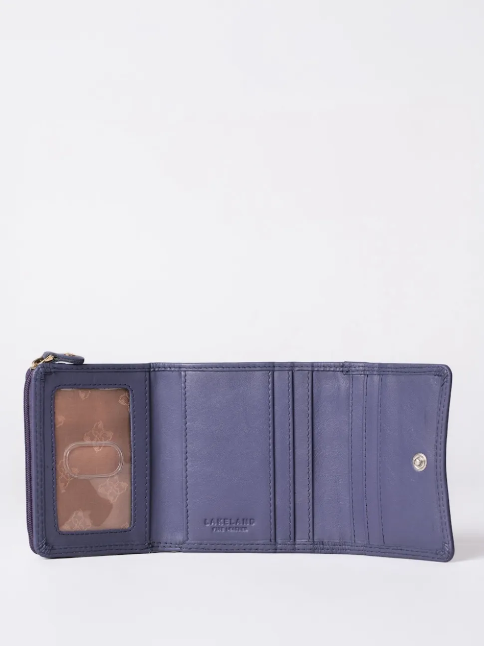 Lakeland Leather Purple Small Leather Flapover Purse