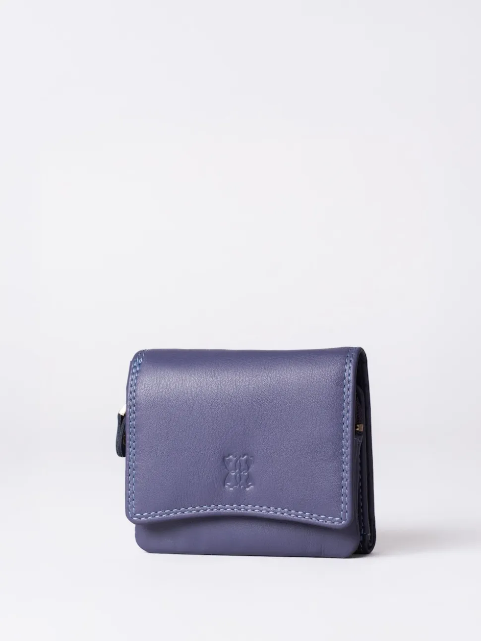 Lakeland Leather Purple Small Leather Flapover Purse