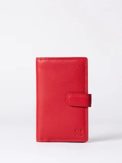 Lakeland Leather Red Medium Tab Purse