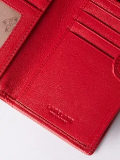 Lakeland Leather Red Medium Tab Purse
