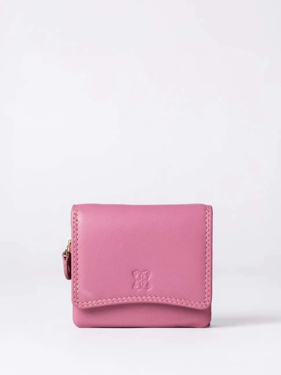 Lakeland Leather Rose Pink Small Leather Flapover Purse