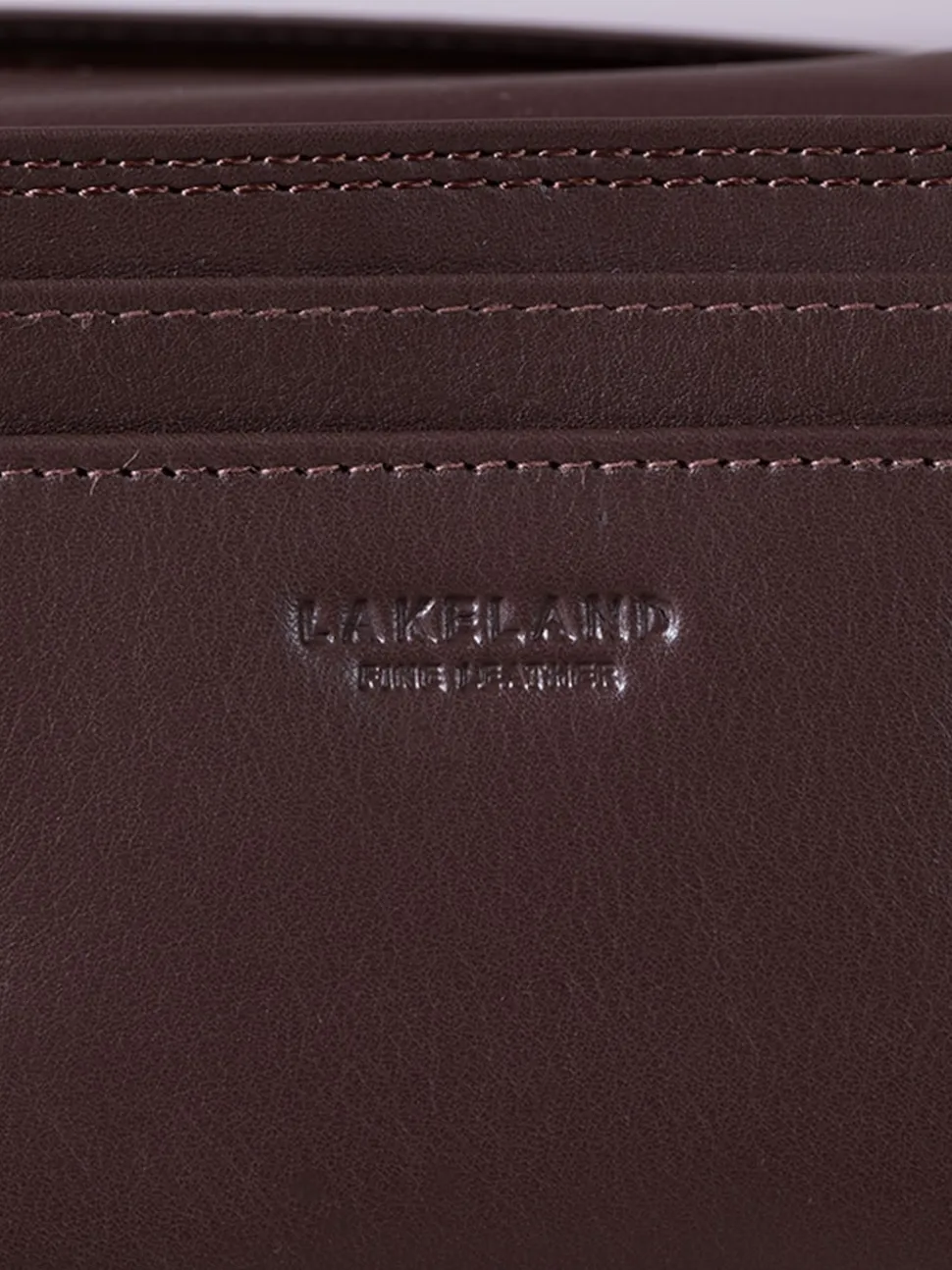 Lakeland Leather Tan Brown Large Flapover Purse