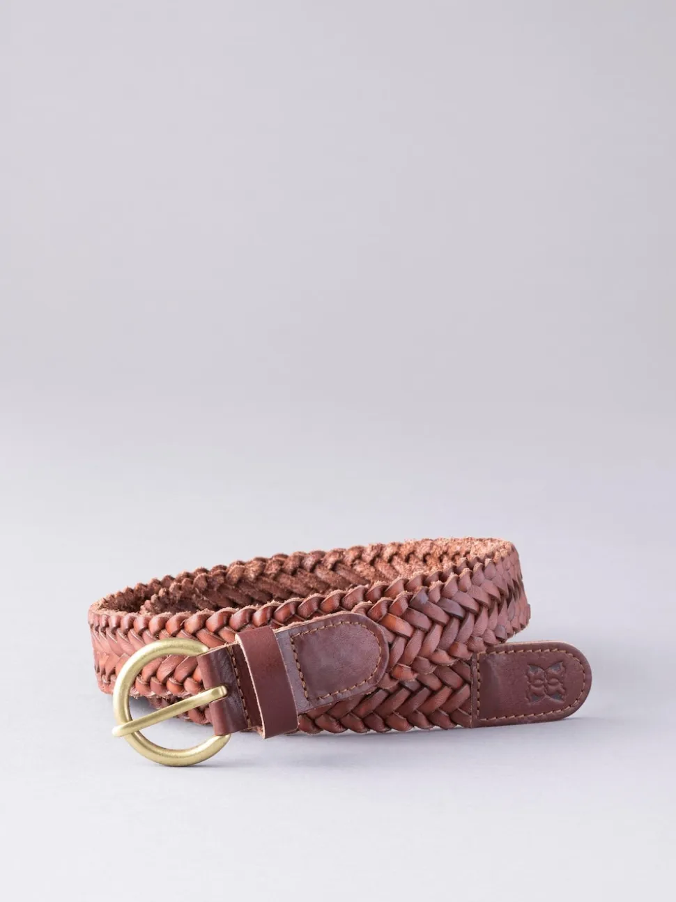Lakeland Leather Tan Waverton Woven Belt