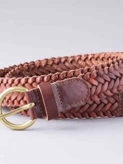 Lakeland Leather Tan Waverton Woven Belt