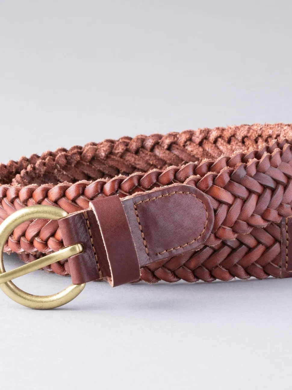 Lakeland Leather Tan Waverton Woven Belt