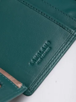 Lakeland Leather Teal Green Small Tab Purse