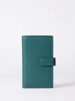 Lakeland Leather Teal Green Medium Tab Purse
