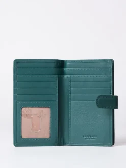 Lakeland Leather Teal Green Medium Tab Purse