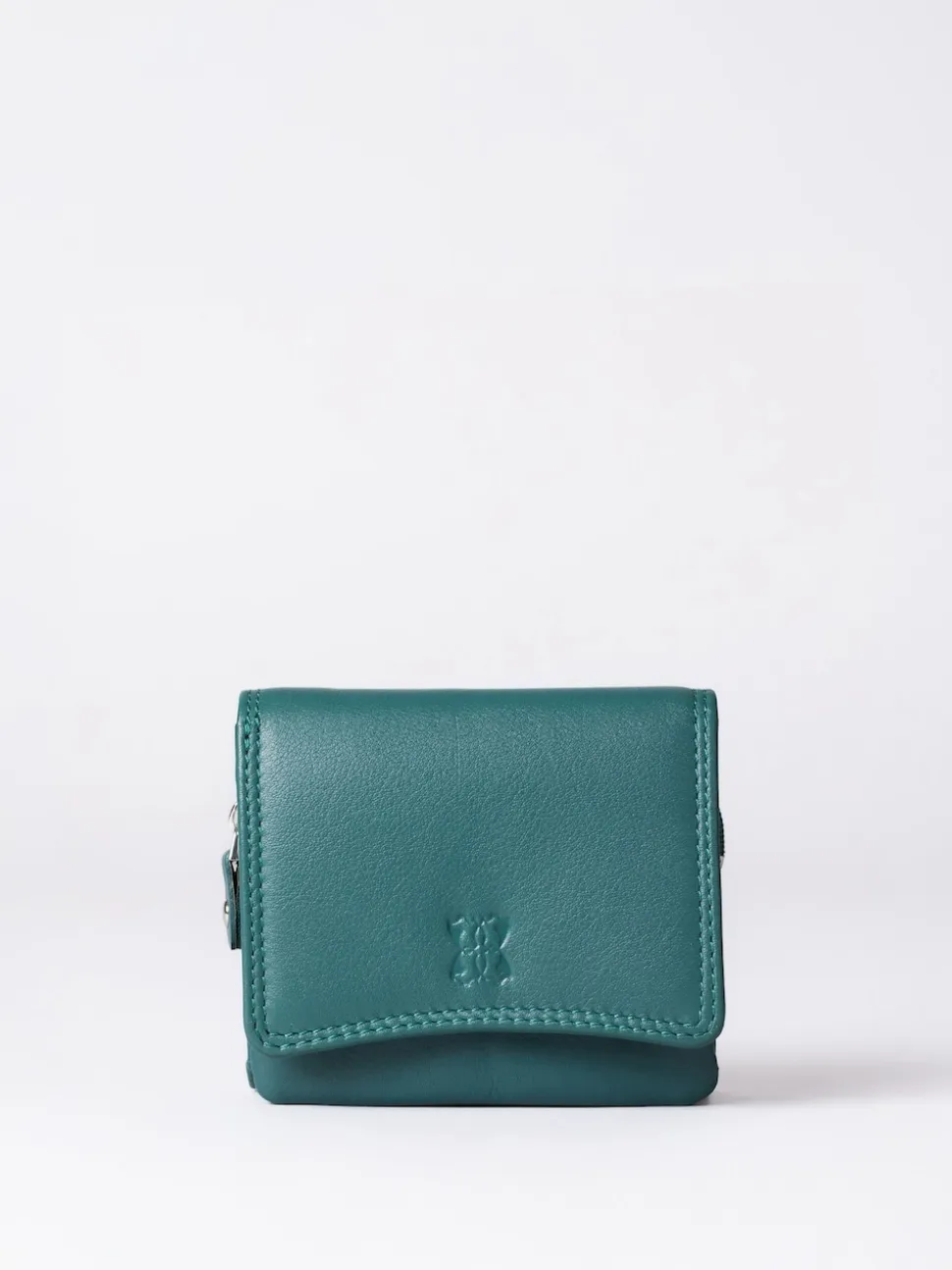 Lakeland Leather Teal Green Small Leather Flapover Purse