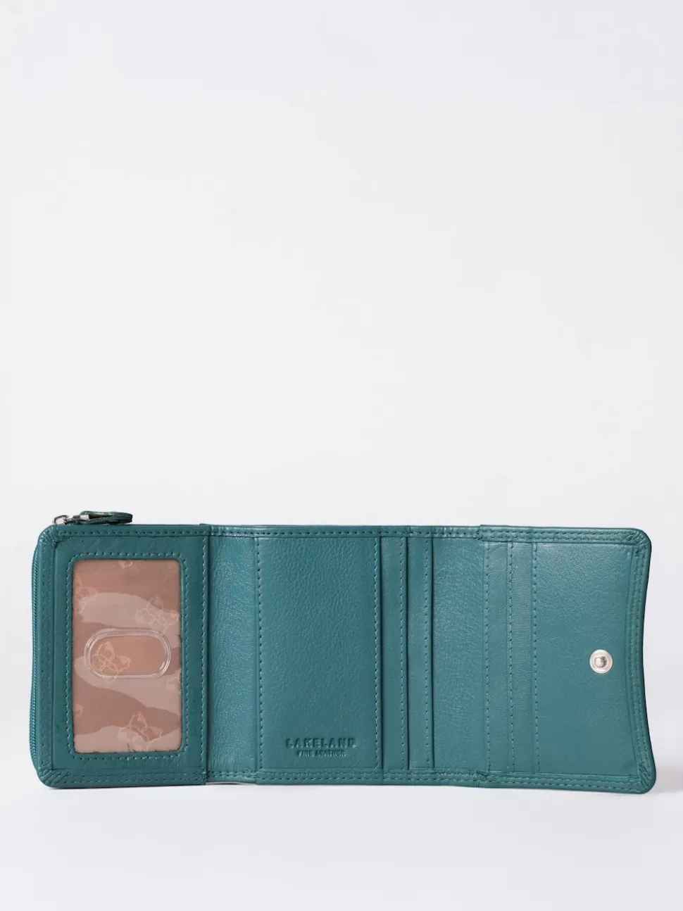 Lakeland Leather Teal Green Small Leather Flapover Purse