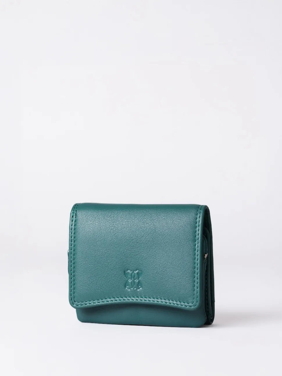 Lakeland Leather Teal Green Small Leather Flapover Purse