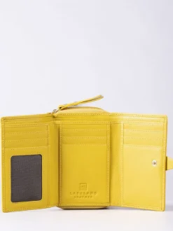 Lakeland Leather Yellow Medium Icon Stud Tab Purse