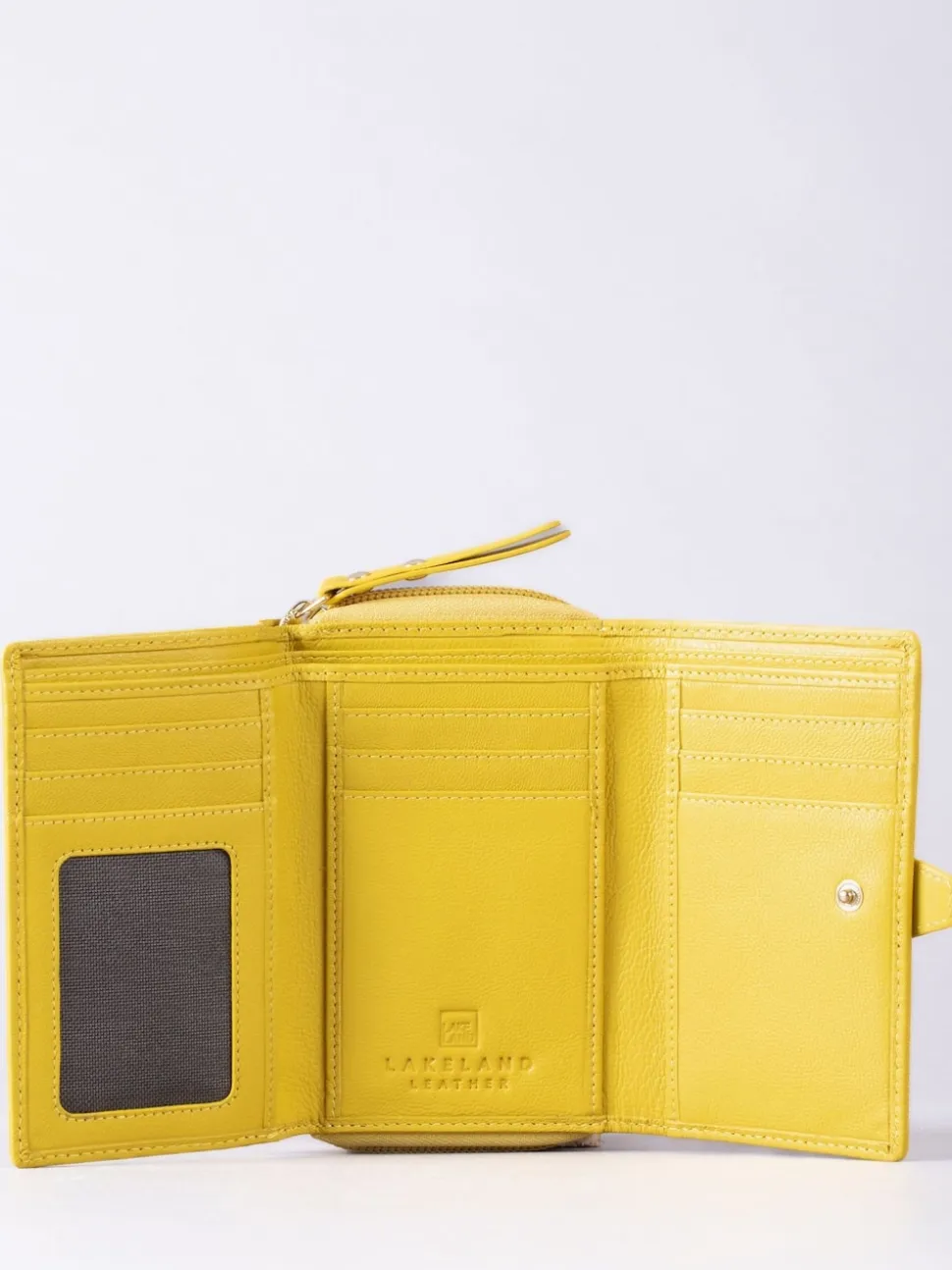 Lakeland Leather Yellow Medium Icon Stud Tab Purse