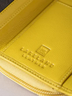 Lakeland Leather Yellow Medium Icon Stud Tab Purse