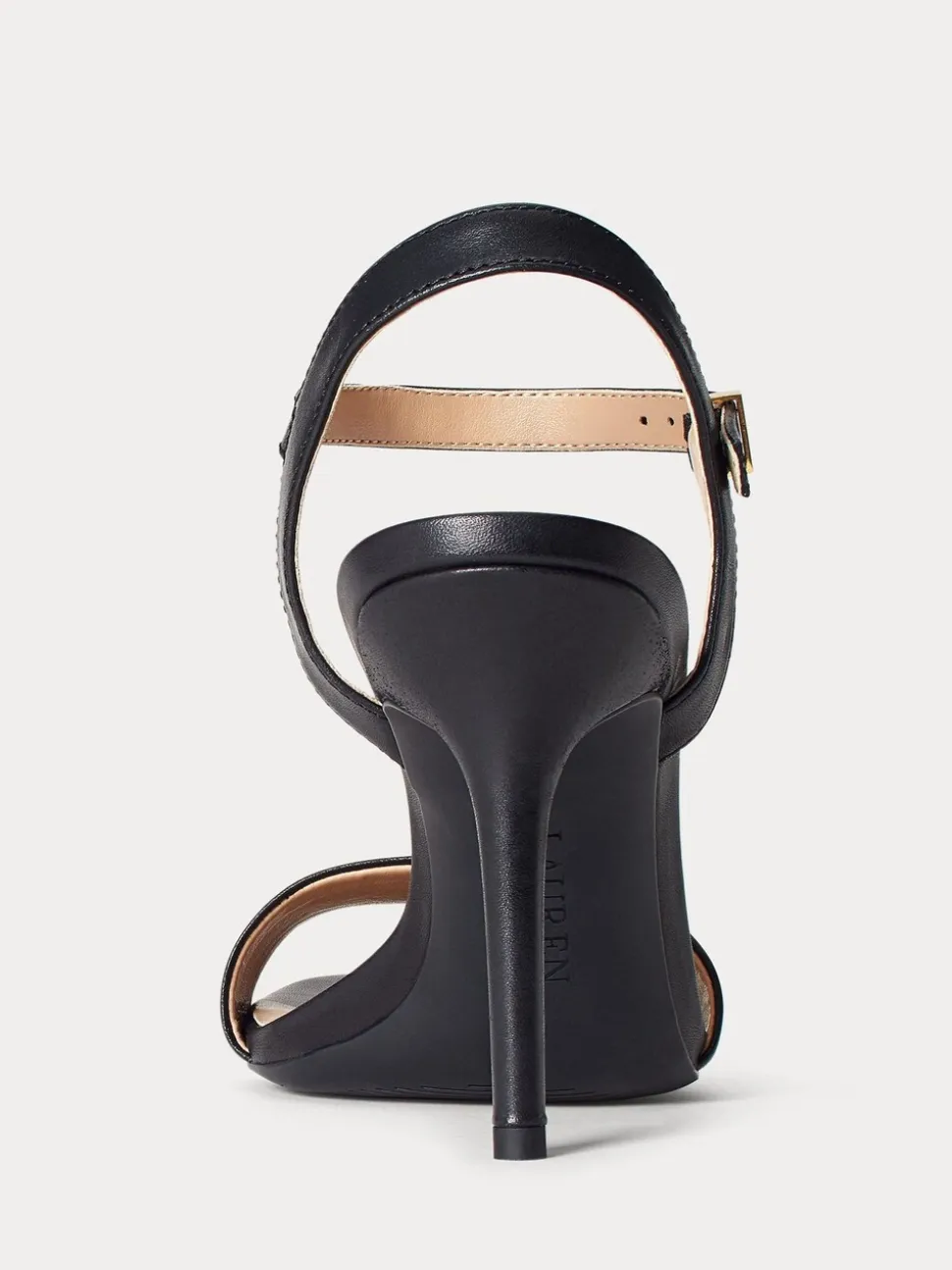 Lauren Ralph Lauren Black Gwen Nappa Leather Sandals