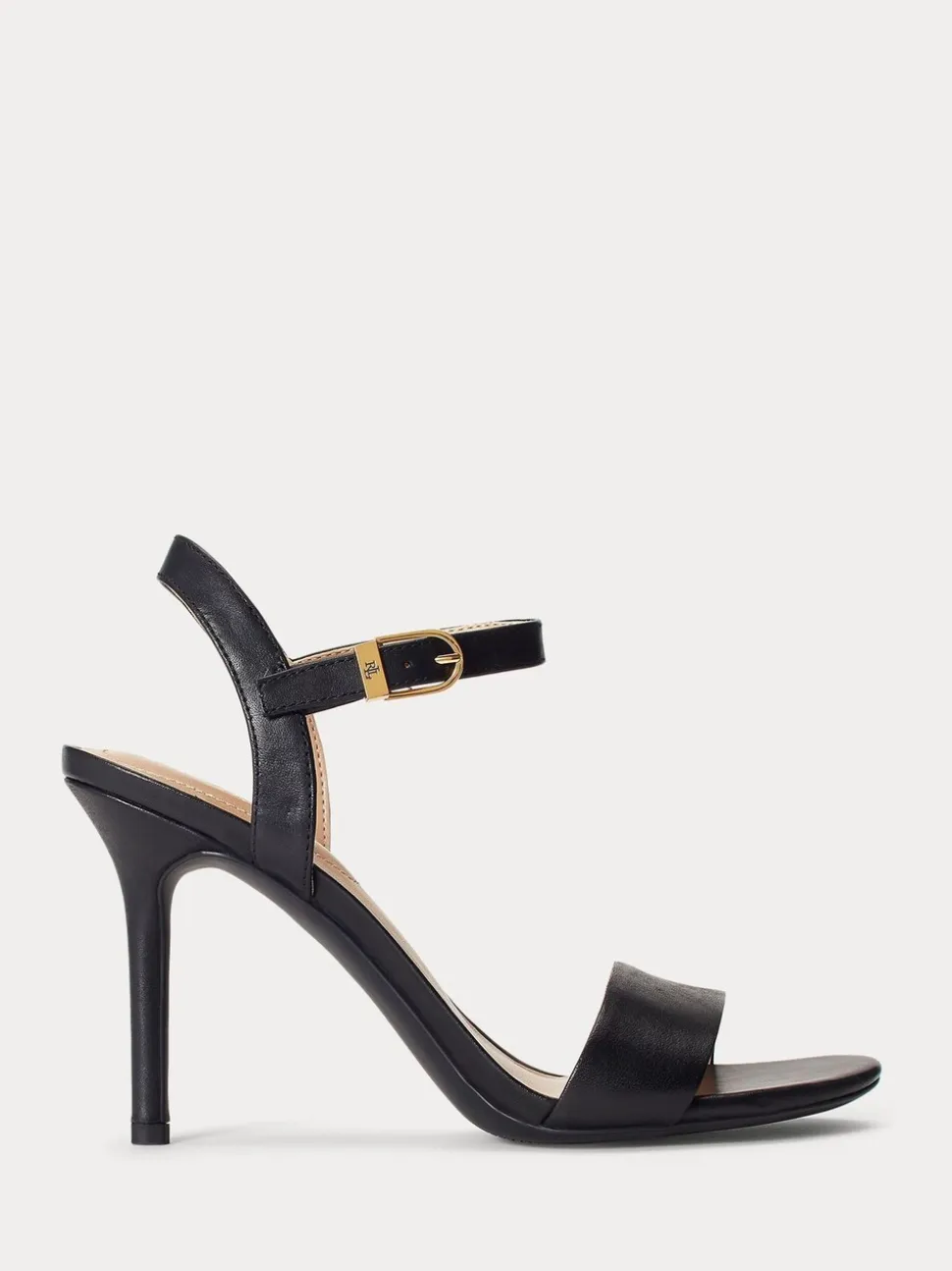 Lauren Ralph Lauren Black Gwen Nappa Leather Sandals