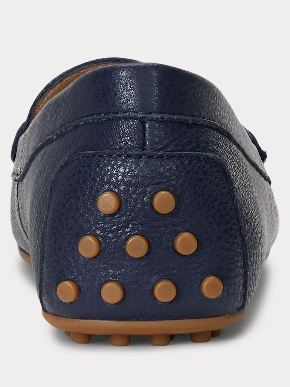 Lauren Ralph Lauren Blue Pebbled Leather Loafer Shoes