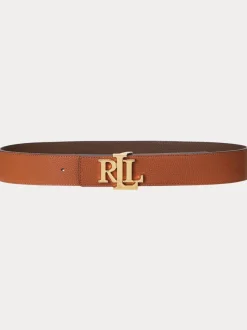 Lauren Ralph Lauren Brown Leather Wide Reversible Belt