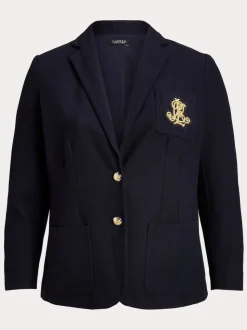 Lauren Ralph Lauren Lauren Navy Curve Anfisa Bullion Jacquard Blazer