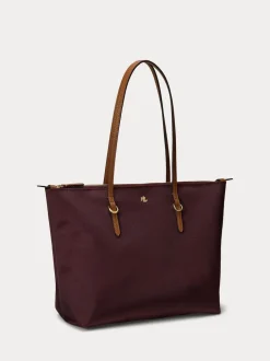 Lauren Ralph Lauren Red Keaton Nylon Tote Bag