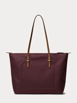 Lauren Ralph Lauren Red Keaton Nylon Tote Bag