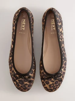 Leopard Animal Print Standard/Wide Fit Ballerinas Shoes