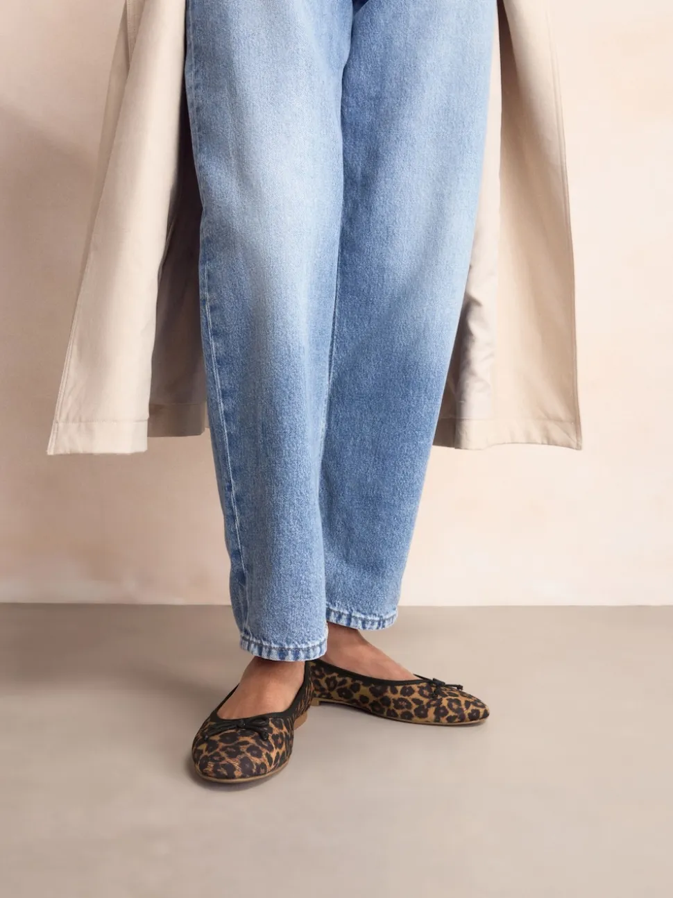 Leopard Animal Print Standard/Wide Fit Ballerinas Shoes
