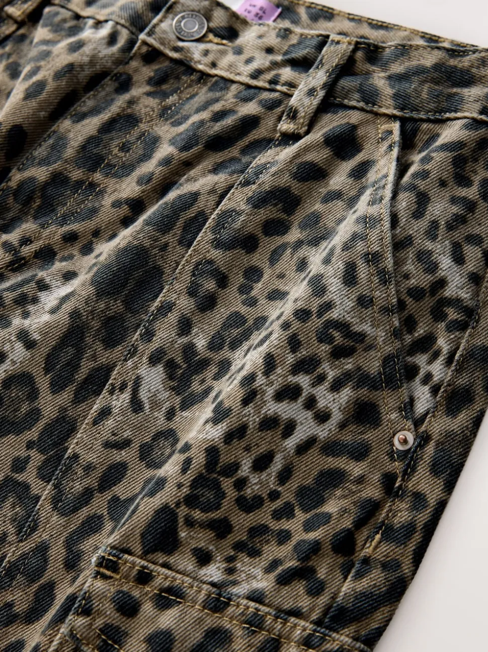 Leopard Hourglass Straight Leg Carpenter Jeans