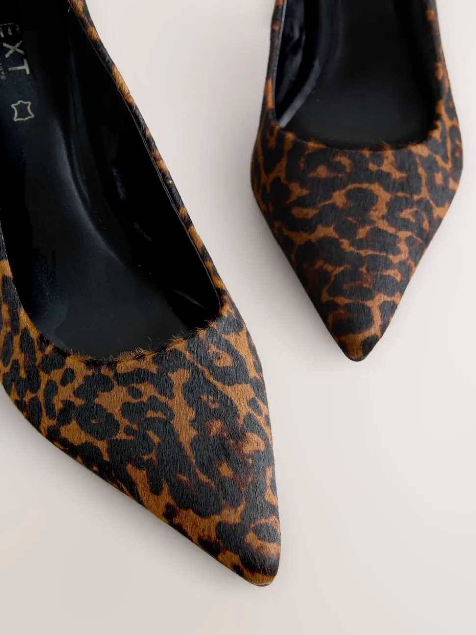 Leopard Leather Block Court Heels