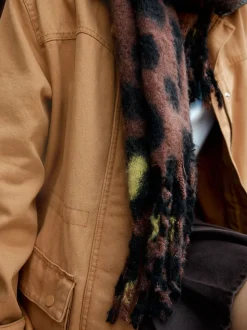 Leopard Print Heavyweight Blanket Scarf