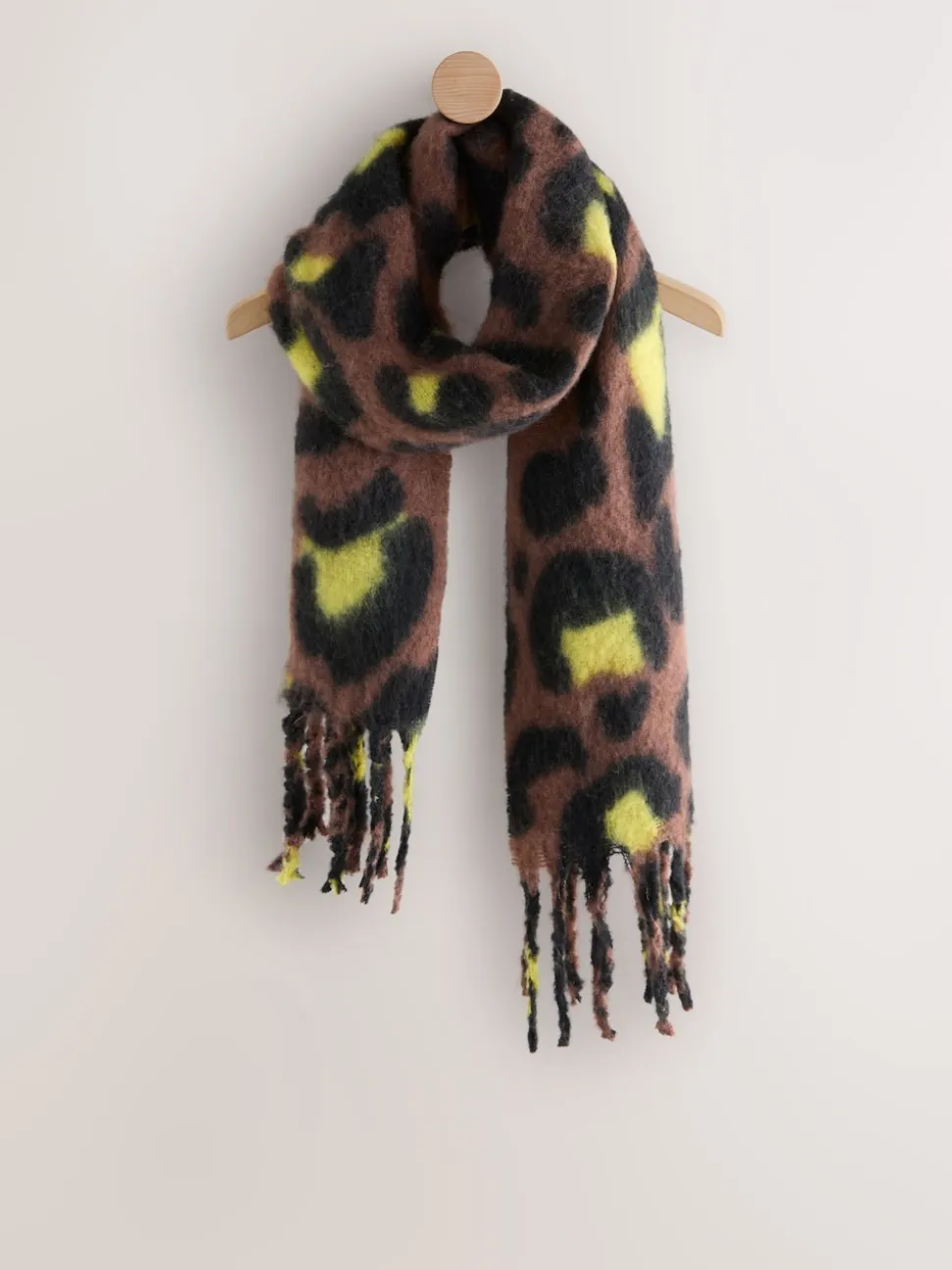 Leopard Print Heavyweight Blanket Scarf