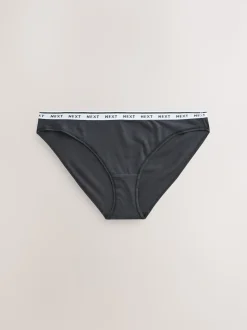 Leopard Print High Leg Cotton Logo Knickers 4 Pack