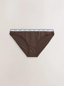 Leopard Print High Leg Cotton Logo Knickers 4 Pack