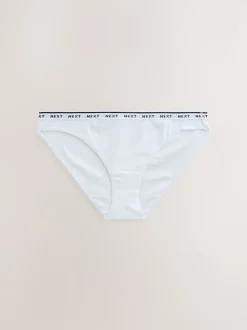 Leopard Print High Leg Cotton Logo Knickers 4 Pack